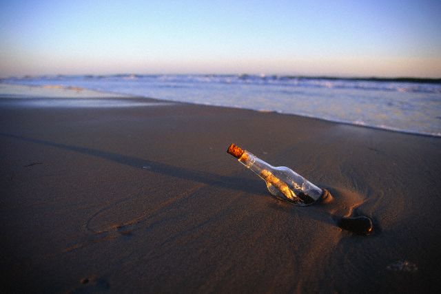 Message in a Bottle Washed Ashore